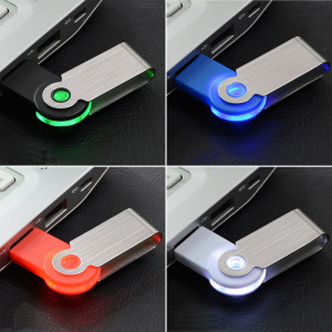 TWISTER MINI USB-STICK MIT LED-BELEUCHTUNG, USB 2.0 ODER 3.0 - Reklamnepredmety