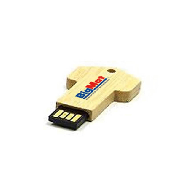 HOLZ USB-STICK IN SCHLÜSSELFORM