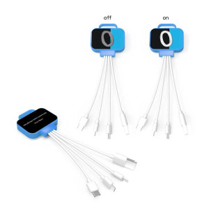 3 IN 1 USB-LADEKABEL MIT LED-LOGO - Reklamnepredmety