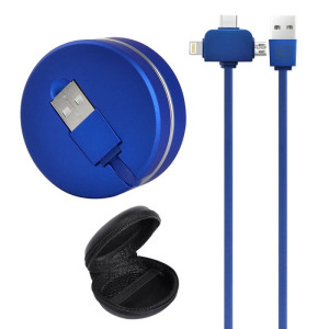 DATEN- UND LADEKABEL 3 IN 1 MIT WINDE - Reklamnepredmety