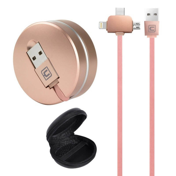 DATEN- UND LADEKABEL 3 IN 1 MIT WINDE