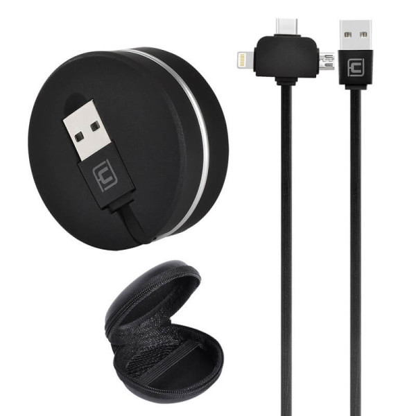 DATEN- UND LADEKABEL 3 IN 1 MIT WINDE