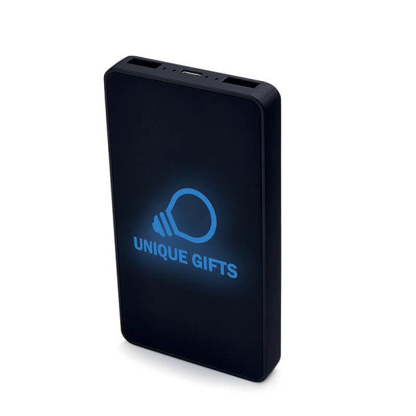 DUALE POWER BANK MIT DER MÖGLICHKEIT EINES LED-LOGOS, 4000/5000/6000 MAH