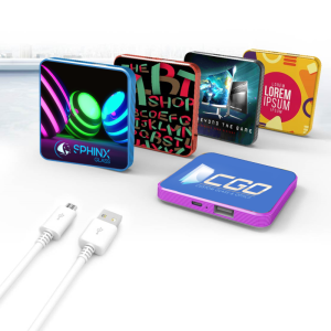 KABELLOSE SLIM LADEUNTERLAGE MIT LED-LOGO - Reklamnepredmety