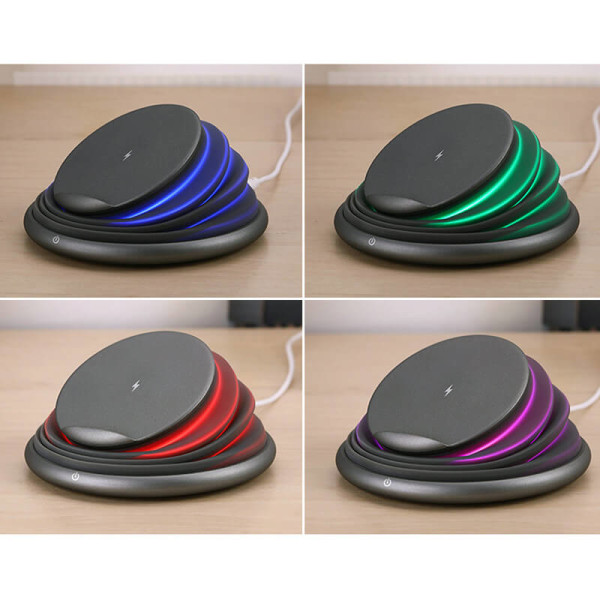 2 IN 1 ZUSAMMENLEGBARER, KABELLOSER UND SCHNELL AUFLADENDER HANDYSTÄNDER MIT TOUCH-LED-LAMPE