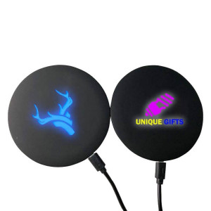 KABELLOSE SLIM LADEUNTERLAGEMIT LED-LOGO - Reklamnepredmety