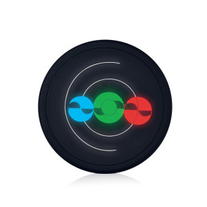 KABELLOSE MINI LADEUNTERLAGEMIT LED-LOGO - Reklamnepredmety