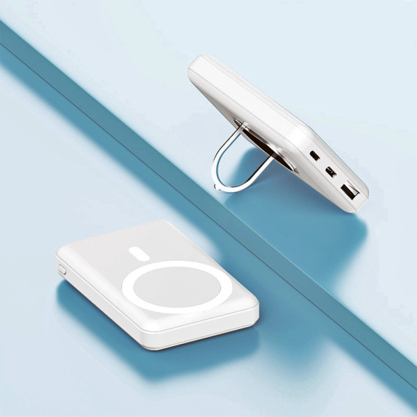 DUALE KABELLOSE POWERBANK (QI STANDARD) MIT DISPLAY, 10000 MAH