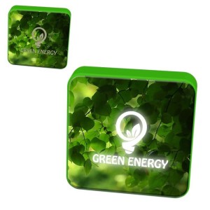 10W KABELLOSE POWER BANK MIT LED-LOGO, 8000/10000 MAH - Reklamnepredmety