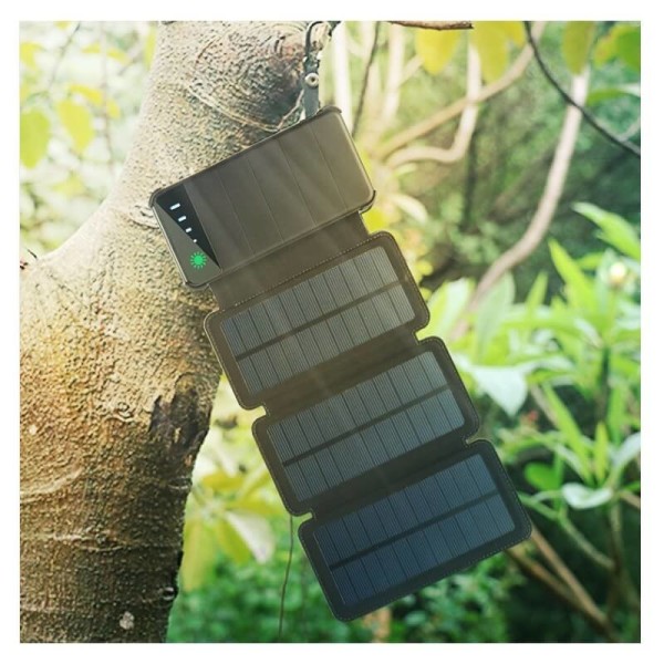 POWER BANK MIT 3 SOLARPANELS, 10000 MAH