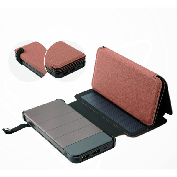 POWER BANK MIT 3 SOLARPANELS, 10000 MAH
