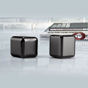SET 2 STK. MINI CUBE BLUETOOTH-LAUTSPRECHER MIT TWS-FUNKTION - Reklamnepredmety