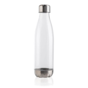 Auslaufsichere Trinkflasche mit Stainless-Steel-Deckel, blau - Reklamnepredmety