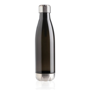 Auslaufsichere Trinkflasche mit Stainless-Steel-Deckel, blau - Reklamnepredmety