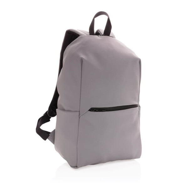 Schicker PU 15.6" Laptop-Rucksack, navy blau