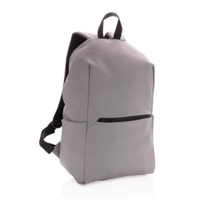Schicker PU 15.6" Laptop-Rucksack, navy blau - Reklamnepredmety