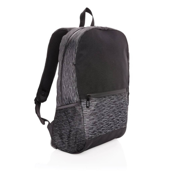 Reflektierender RPET Laptop-Rucksack mit AWARE™ Tracer, schw