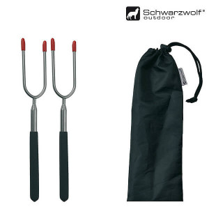 SCHWARZWOLF LIPNO Set aus zwei Teleskop-Bratgabeln - Reklamnepredmety