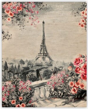 Drevený obraz Eiffel Tower - Reklamnepredmety