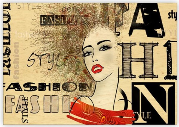 Drevený obraz Fashion