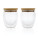 2-tlg Set Borosilikatgläser mit Bambusdeckel 250ml, transpar - p432.140__b_2 - variant XD P432.140