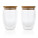 2-tlg Set Borosilikatgläser mit Bambusdeckel 350ml, transpar - p432.270__b_2 - variant XD P432.270