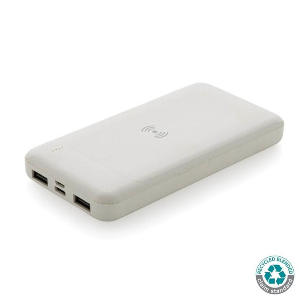 Wireless Powerbank aus RCS Standard recyceltem Kunststoff, s