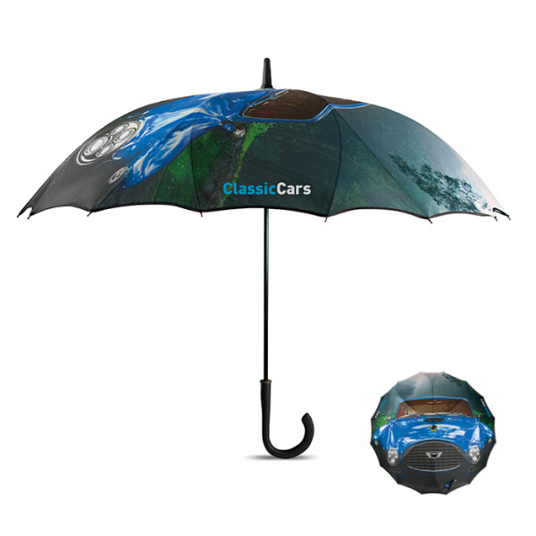 ⌀102 cm / 23 Zoll Einteiliger Regenschirm für ununterbrochene Designs