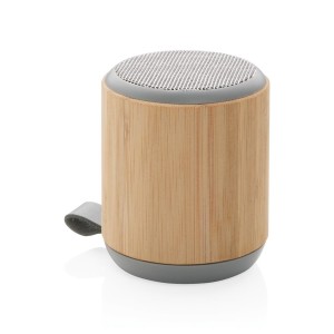 Bambus und Stoff 3W Wireless Speaker, braun - Reklamnepredmety