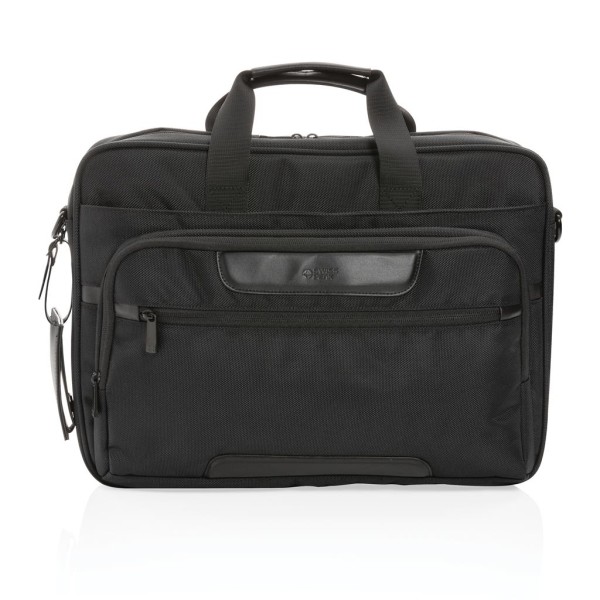 Swiss Peak AWARE™ RPET Voyager 15.6" Laptop-Tasche, schwarz