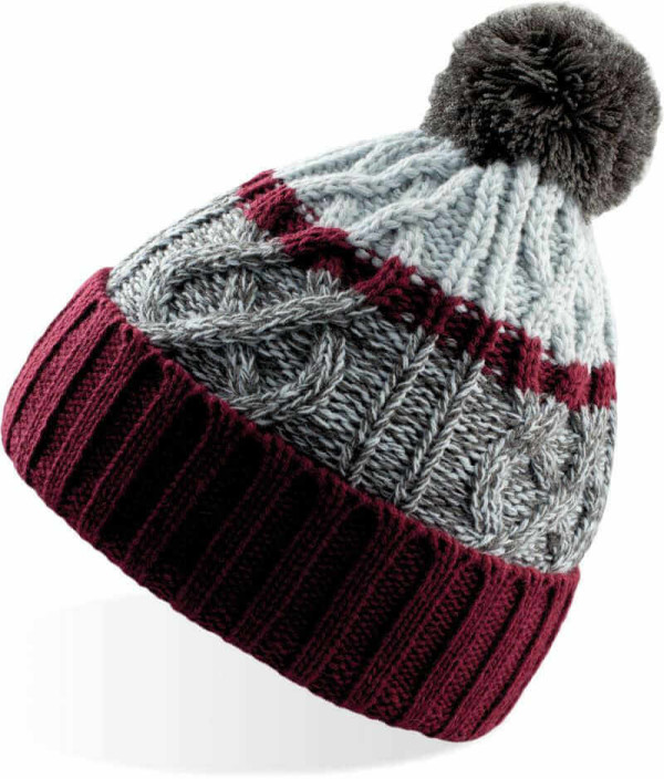 Pletená čiapka s bambuľou Cool