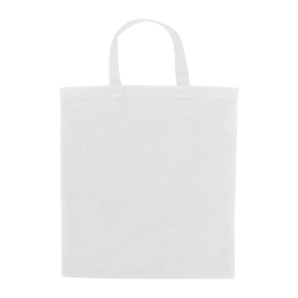 Bavlnená taška OEKO TEX s krátkymi ušami, 140 g/m²