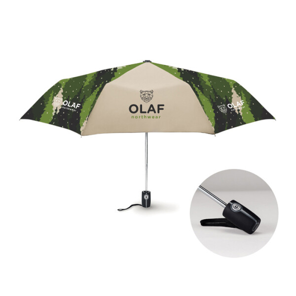 Ø95 cm/21″ individuell gestaltbarer Taschenschirm mit automatischem Öffnen und Schließen