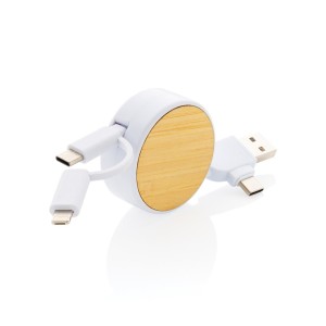 Ontario ausziehb. 6-in-1 Kabel aus RCS recyceltem Kunststoff - Reklamnepredmety