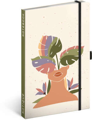 NOTIQUE Notizen Monstera, liniert, 13 x 21 cm - Reklamnepredmety