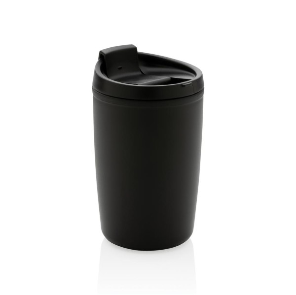 GRS recycelter PP-Becher mit Flip-Deckel, grün