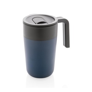 GRS recycelte PP und Stainless Steel Tasse mit Griff, navy b - Reklamnepredmety