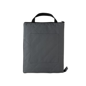 Impact Aware™ RPET faltbare, gesteppte Picknickdecke, navy b - Reklamnepredmety