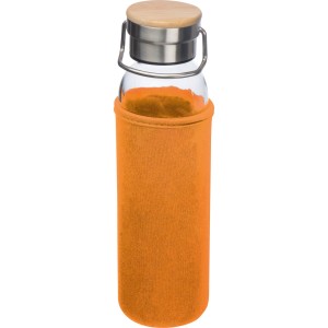 Sklenená fľaša s neoprénovým krytom, 600 ml - Reklamnepredmety
