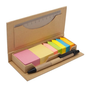 ECO SET set of sticky notes,  beige - Reklamnepredmety
