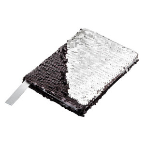 SEQUIN notebook,  black - Reklamnepredmety