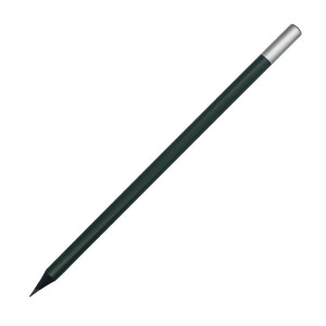 WOODEN SILVER pencil,  black - Reklamnepredmety