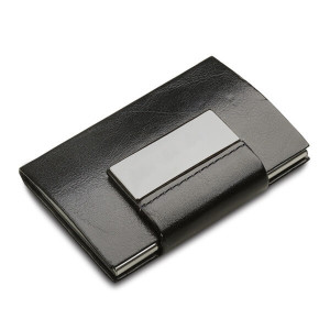 LOGOMALL business card case,  black - Reklamnepredmety