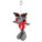 REINDEER reflective key ring,  grey/red