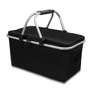 HURON insulated picnic basket, grey - Reklamnepredmety