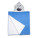 SHARKY poncho-towel with a hood, blue