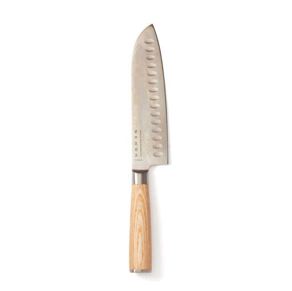 VINGA Hattasan Damascus Santoku Messer, silber