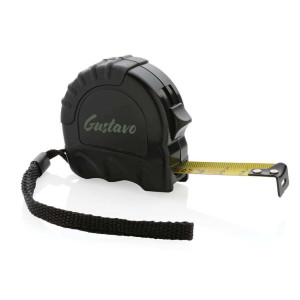 3m/16mm Maßband aus RCS recyceltem Kunststoff, gelb - Reklamnepredmety