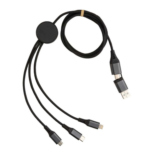 Terra 120cm 6-in-1-Kabel aus RCS recyceltem Aluminium, grau