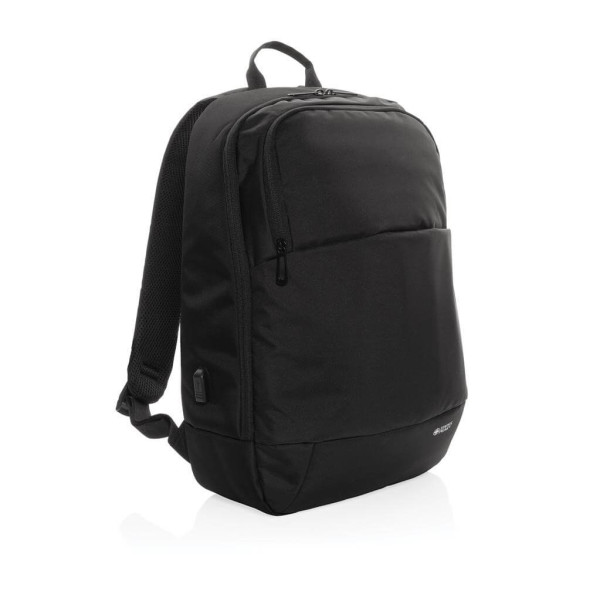 Swiss Peak AWARE™ moderner 15,6" Laptop-Rucksack, schwarz